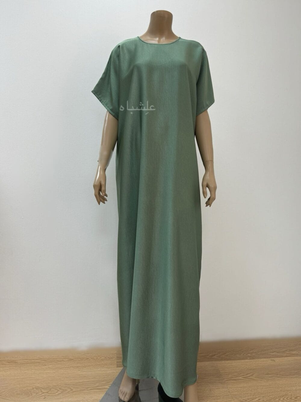 Sage green abaya inner only full view