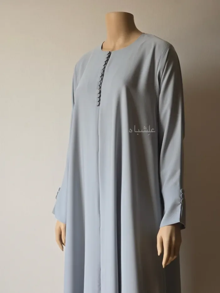 front view of abaya without sheila