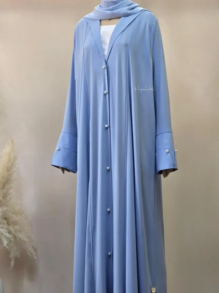 Front full view of abaya with sheila
