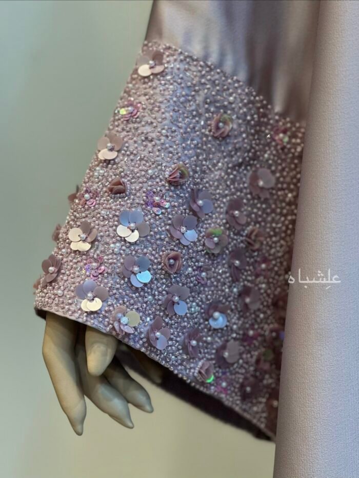 Blush Pearl Cuff Abaya