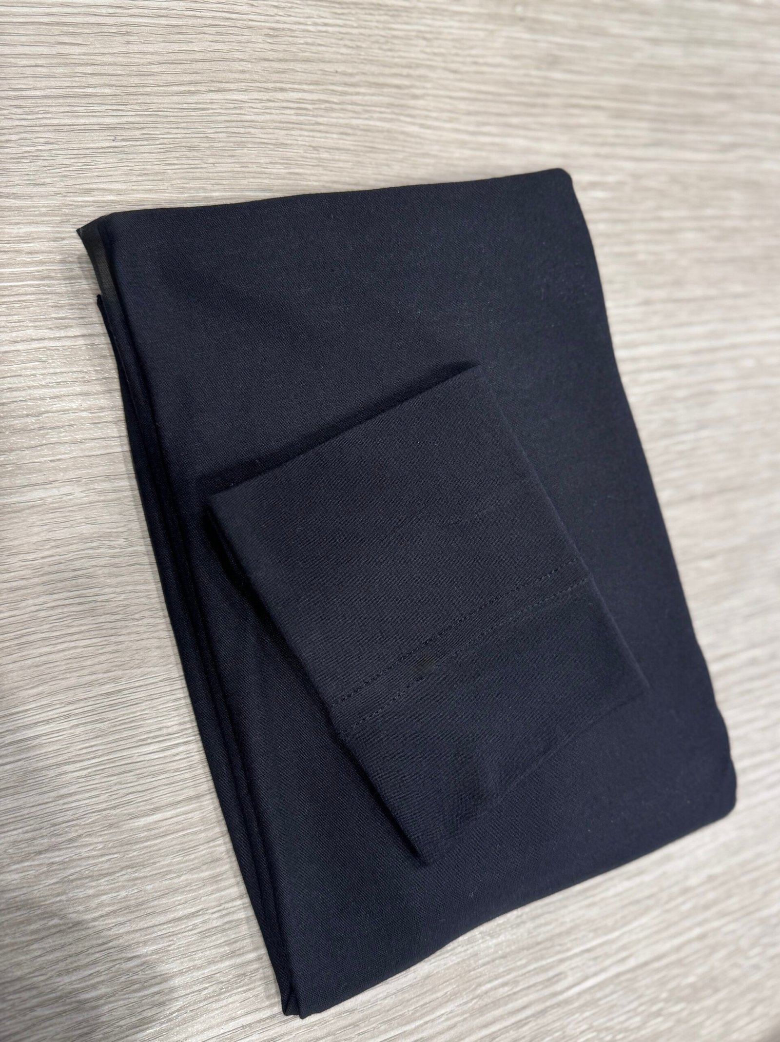 Black Jersey Hijab with Matching Cap 2 Black Jersey Hijab with Matching Cap - Image 2
