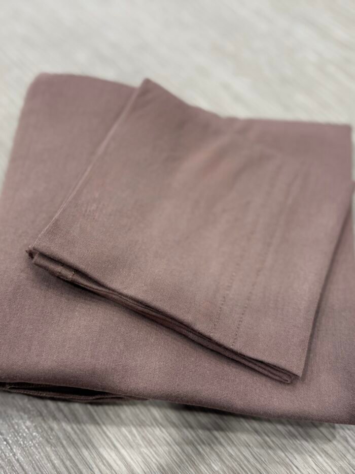 Beige Brown Jersey Hijab with Matching Cap