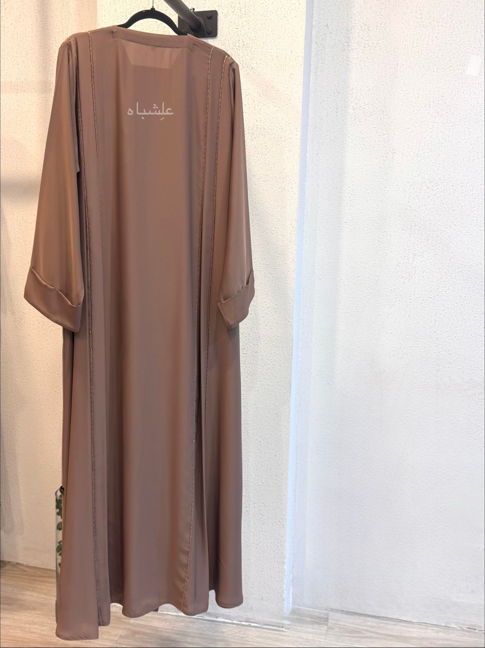 Mocha Line Abaya 4 Mocha Line Abaya - Image 4