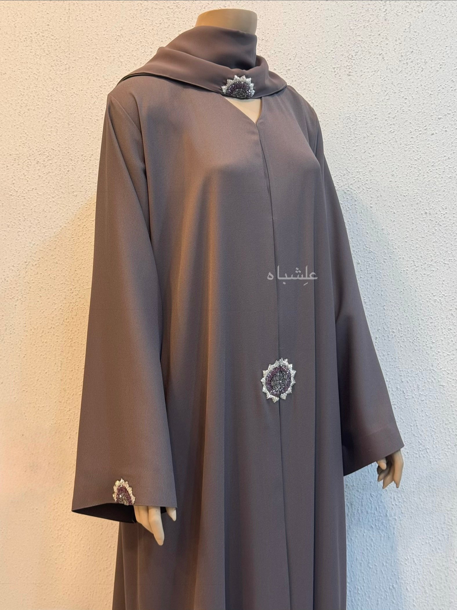 Mocha Royale Abaya 2 Mocha Royale Abaya - Image 2