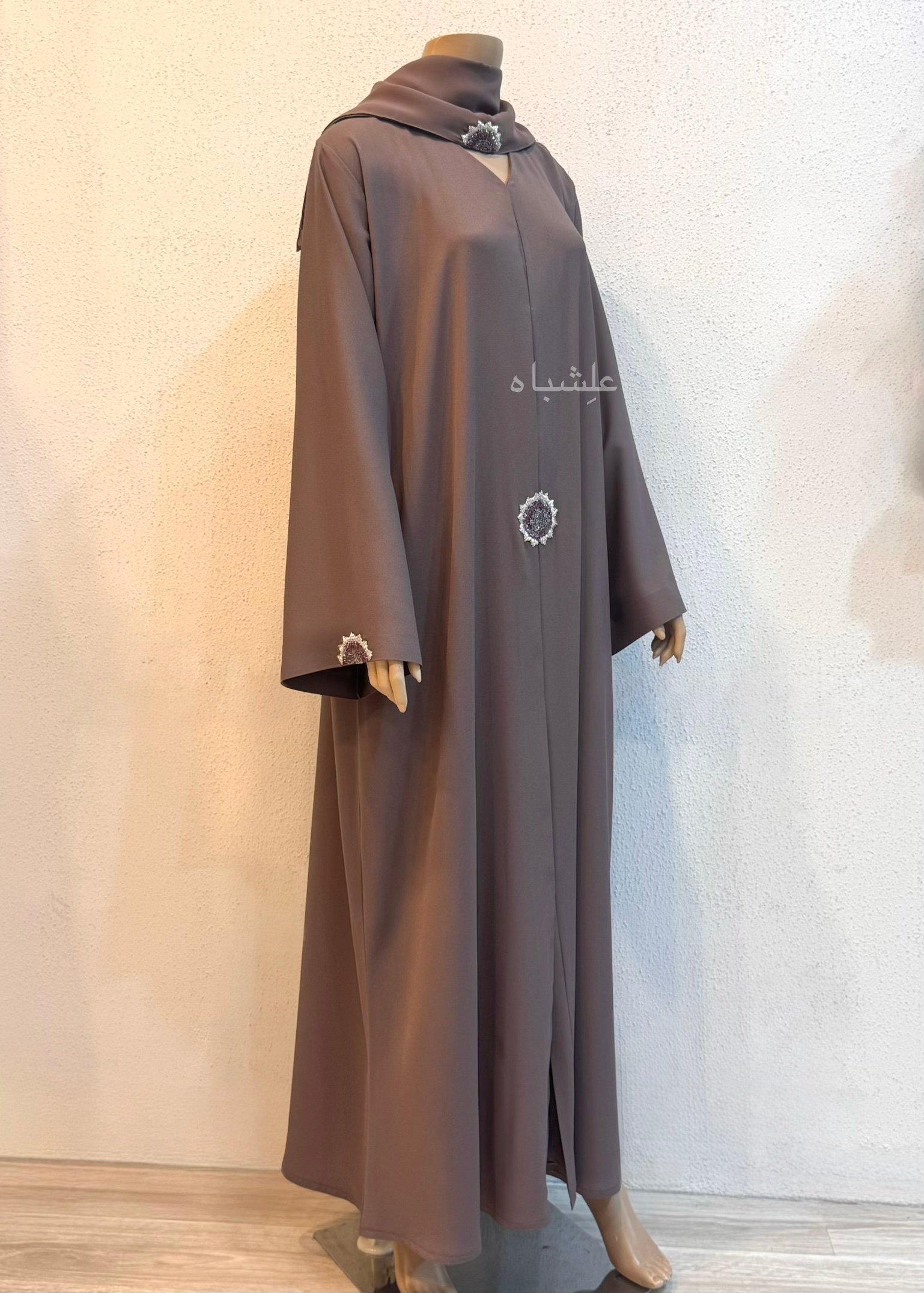 Mocha Royale Abaya 4 Mocha Royale Abaya - Image 4