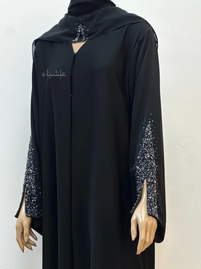 Close up view of the abaya